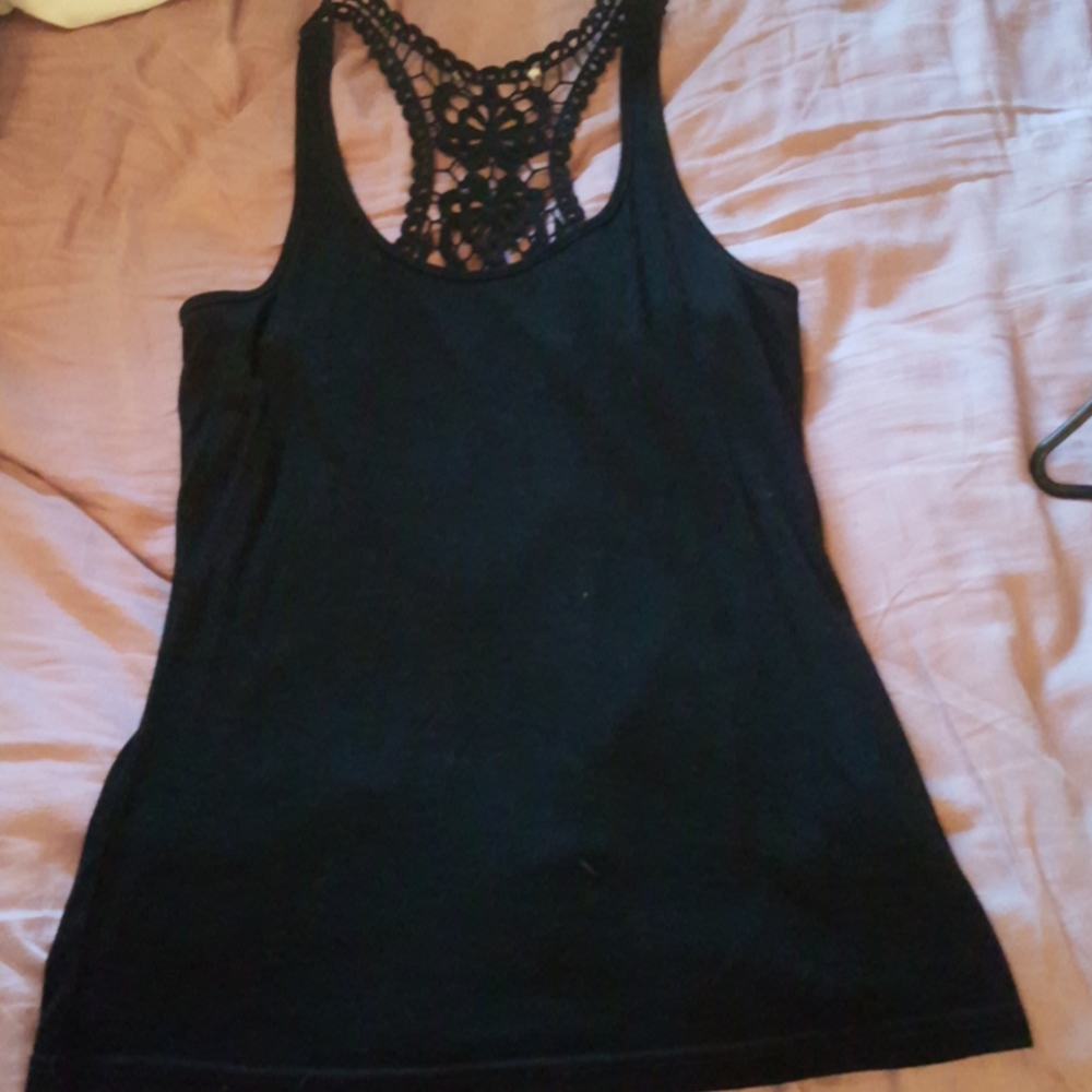 Tank with lace racer back